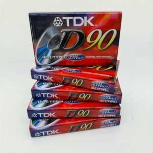 TDK D 90‎ - 1997 - Type 1 Cassette Tape | NOS | Sealed | Mint